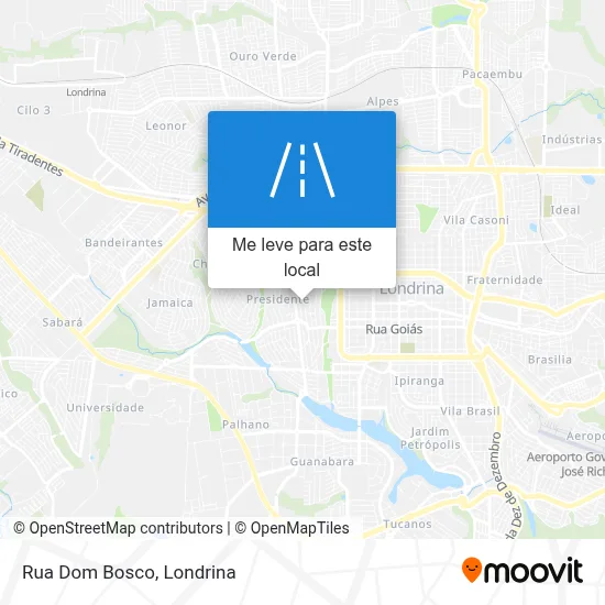 Rua Dom Bosco mapa