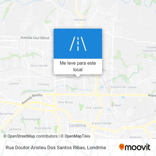 Rua Doutor Aristeu Dos Santos Ribas mapa