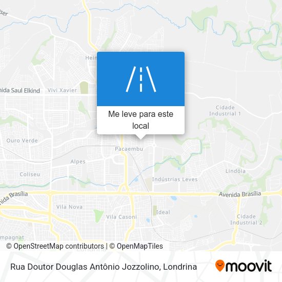 Rua Doutor Douglas Antônio Jozzolino mapa