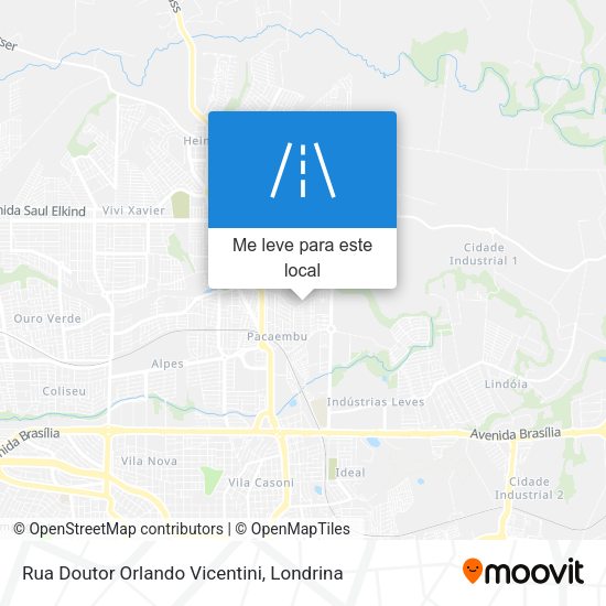 Rua Doutor Orlando Vicentini mapa