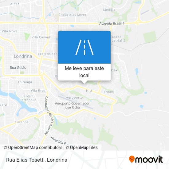 Rua Elias Tosetti mapa