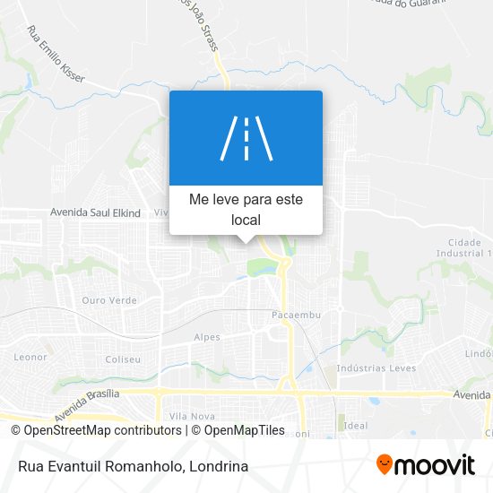 Rua Evantuil Romanholo mapa