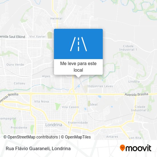 Rua Flávio Guaraneli mapa