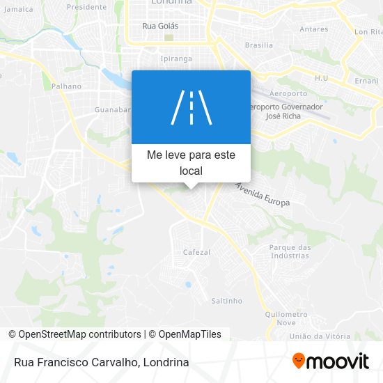 Rua Francisco Carvalho mapa