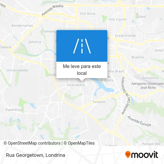 Rua Georgetown mapa