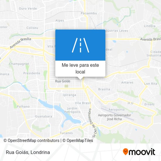 Rua Goiás mapa