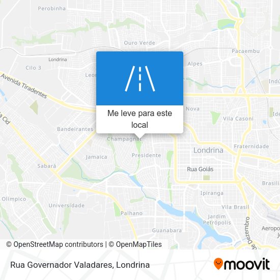 Rua Governador Valadares mapa