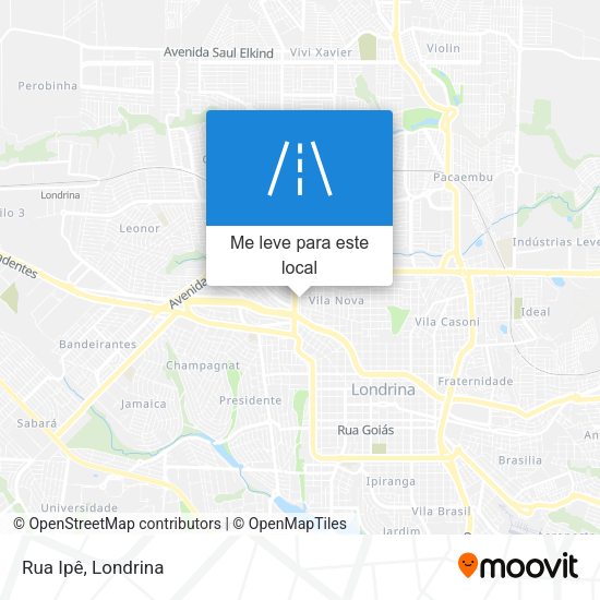Rua Ipê mapa