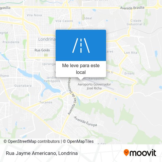 Rua Jayme Americano mapa