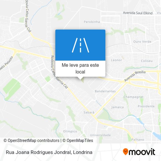 Rua Joana Rodrigues Jondral mapa