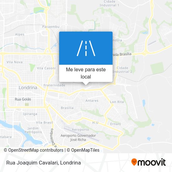 Rua Joaquim Cavalari mapa