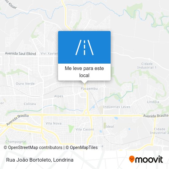Rua João Bortoleto mapa