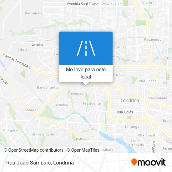 Rua João Sampaio mapa