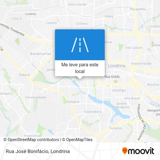 Rua José Bonifácio mapa