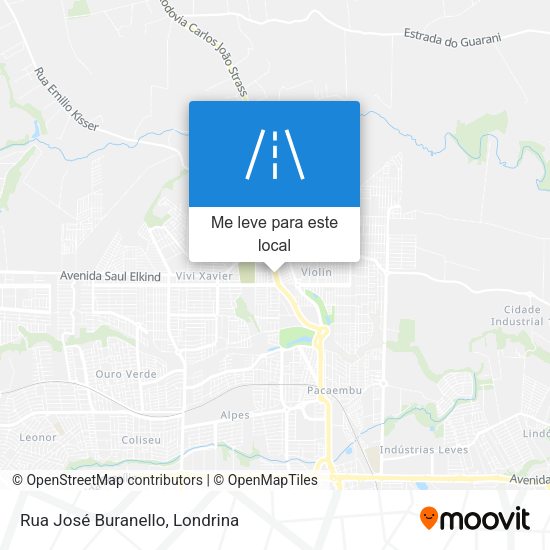 Rua José Buranello mapa