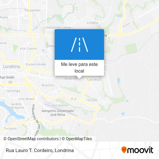 Rua Lauro T. Cordeiro mapa