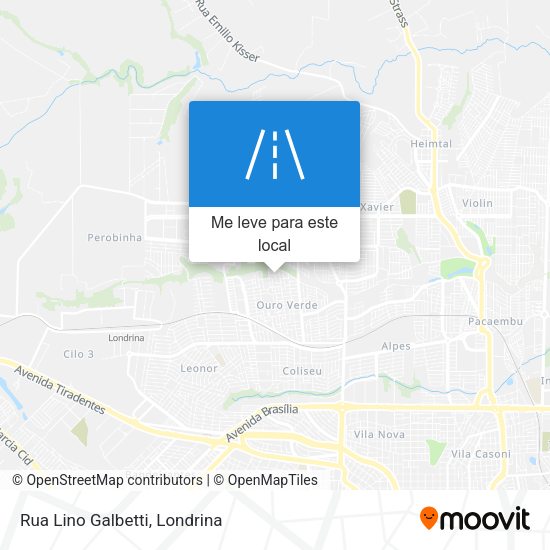Rua Lino Galbetti mapa