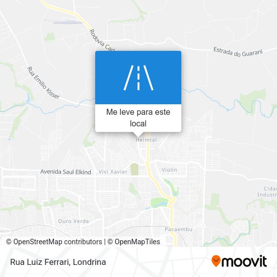 Rua Luiz Ferrari mapa