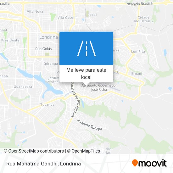Rua Mahatma Gandhi mapa