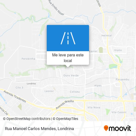 Rua Manoel Carlos Mendes mapa