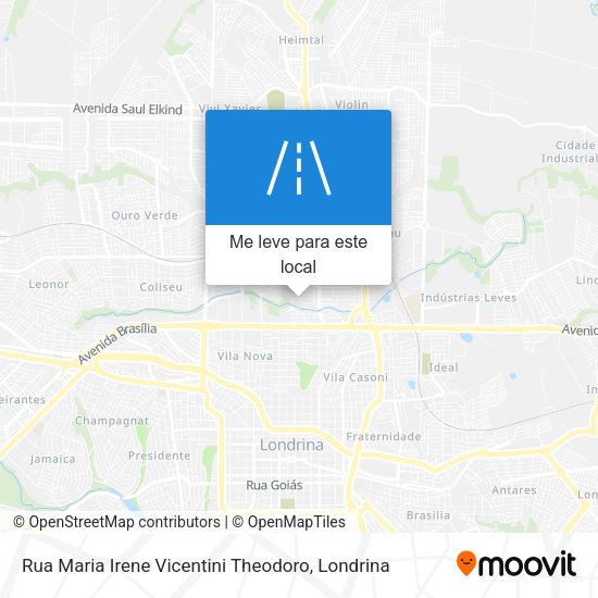 Rua Maria Irene Vicentini Theodoro mapa