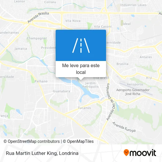 Rua Martin Luther King mapa