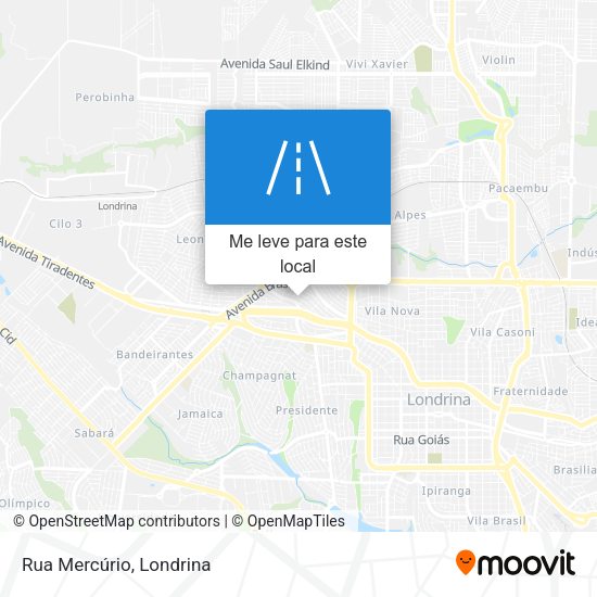 Rua Mercúrio mapa
