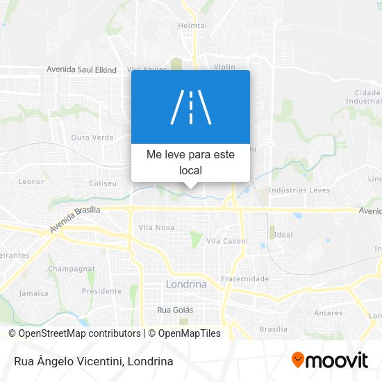 Rua Ângelo Vicentini mapa