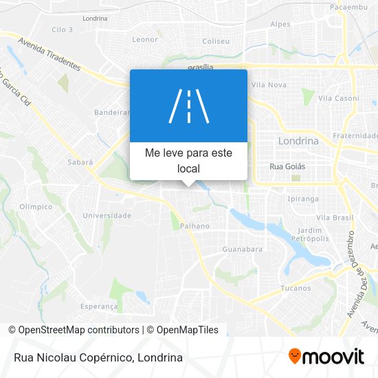 Rua Nicolau Copérnico mapa