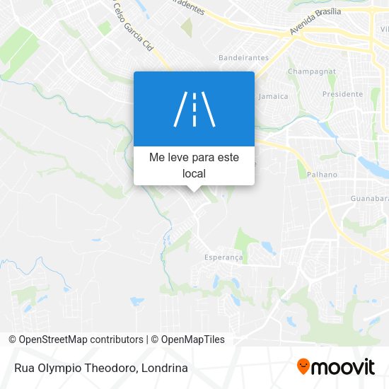 Rua Olympio Theodoro mapa