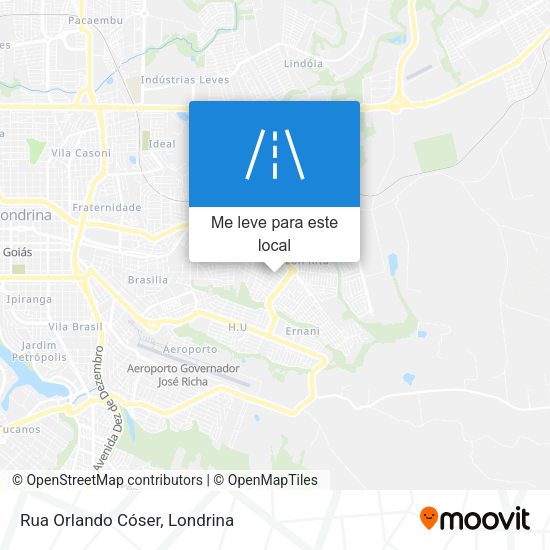 Rua Orlando Cóser mapa