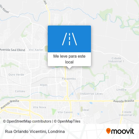 Rua Orlando Vicentini mapa