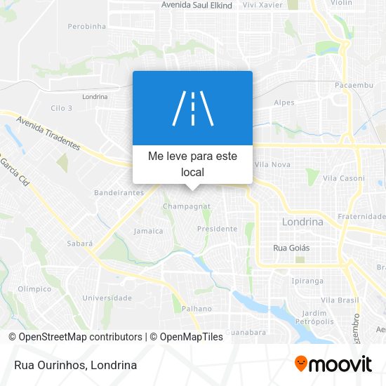Rua Ourinhos mapa