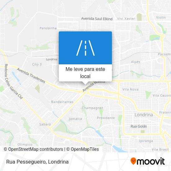 Rua Pessegueiro mapa