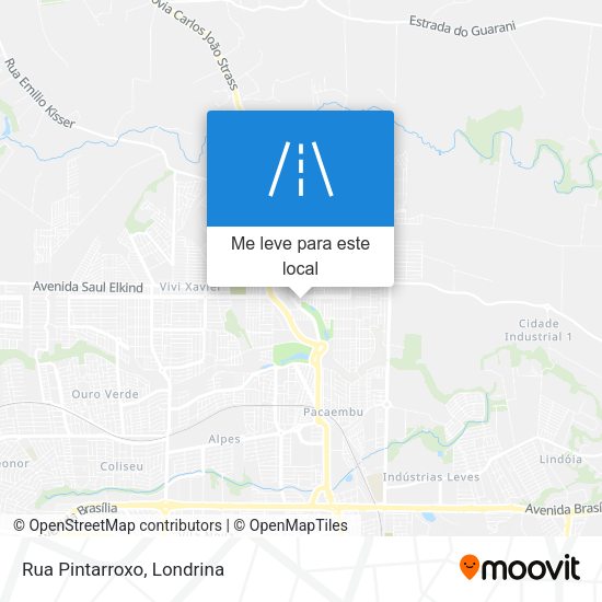 Rua Pintarroxo mapa