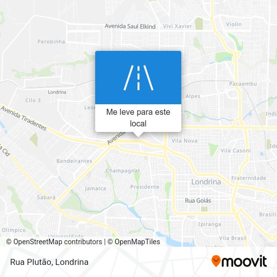 Rua Plutão mapa