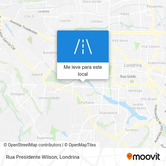 Rua Presidente Wilson mapa
