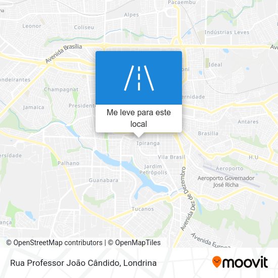 Rua Professor João Cândido mapa