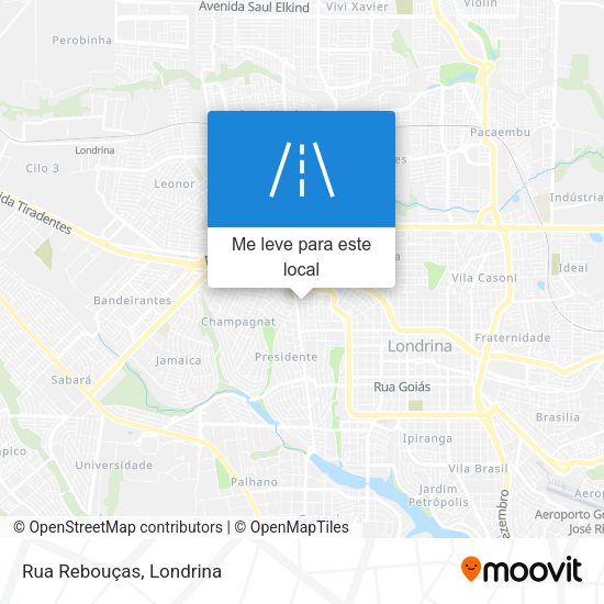 Rua Rebouças mapa