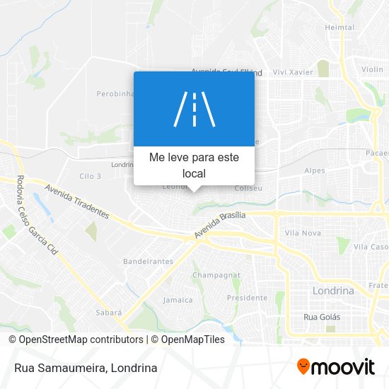 Rua Samaumeira mapa
