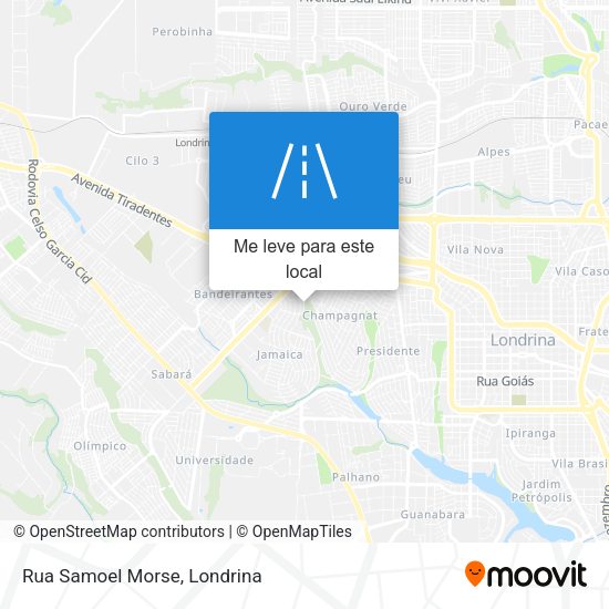 Rua Samoel Morse mapa