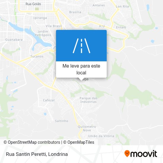 Rua Santin Peretti mapa
