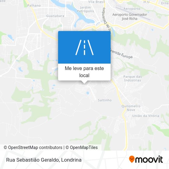 Rua Sebastião Geraldo mapa