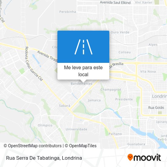 Rua Serra De Tabatinga mapa