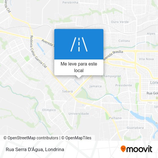 Rua Serra D'Água mapa