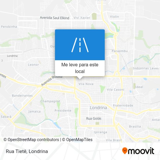 Rua Tietê mapa