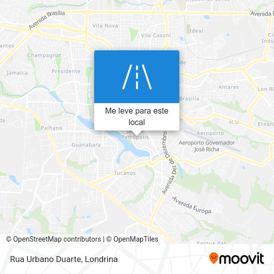 Rua Urbano Duarte mapa