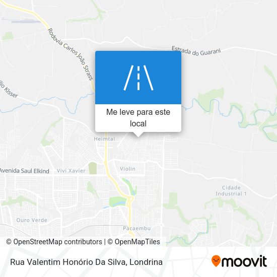 Rua Valentim Honório Da Silva mapa