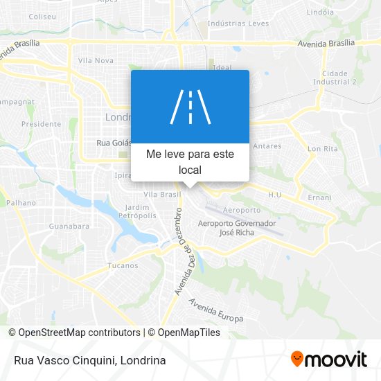 Rua Vasco Cinquini mapa