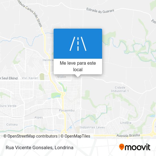 Rua Vicente Gonsales mapa